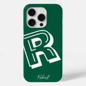 Moderne groene initiële minimale Case-Mate iPhone- iPhone Case (Achterkant)