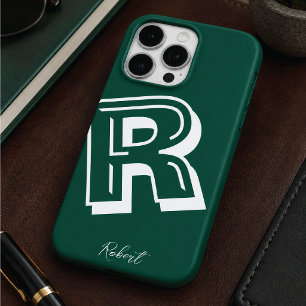 Moderne groene initiële minimale Case-Mate iPhone- iPhone 15 Pro Case
