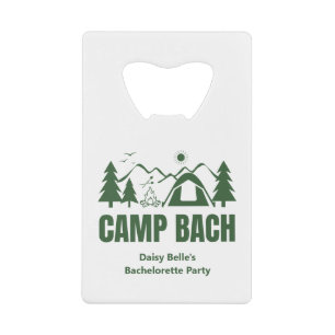 Moderne Groene Kamp Bachelorette Weekend Kredietkaart Flessenopener