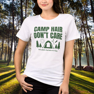 Moderne Groene Kamp Bachelorette Weekend Tri-Blend Shirt