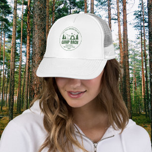Moderne Groene Kamp Bachelorette Weekend Trucker Pet