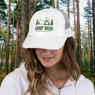 Moderne Groene Kamp Bachelorette Weekend Trucker Pet