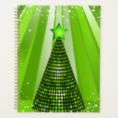 Moderne groene kerstboom met ster planner (Voorkant)