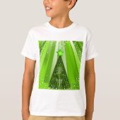 Moderne groene kerstboom met ster t-shirt (Voorkant)