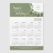 Moderne groene krans Uw Logo hier 2025 Kalender (Voorkant)