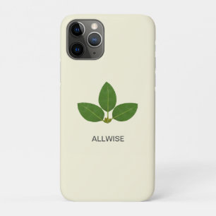 Moderne groene laurierbladeren op ivoor iPhone 11 pro hoesje