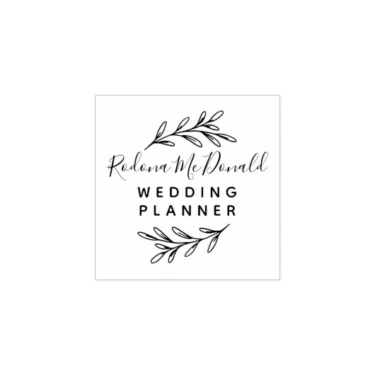 Moderne Groene Lettertype Professional Rubberstempel (Afrduk)