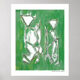 Moderne Groene Milieuvriendelijke Abstracte Kunst  Poster
