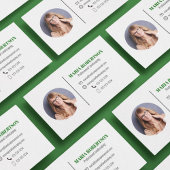 Moderne groene minimalistische QR-code sociale med Visitekaartje