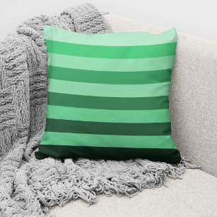 Moderne groene monochrome kleurblok gestreept kussen