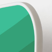 Moderne groene monogram minimalistische Initialen Pickleball Paddle (Links Detail)