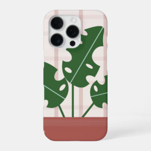 Moderne Groene Monstera Blad Plant Verjaardagscade iPhone 16 Pro Hoesje