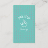 Moderne groene munt cupcake bakkerij visitekaartje (Voorkant)