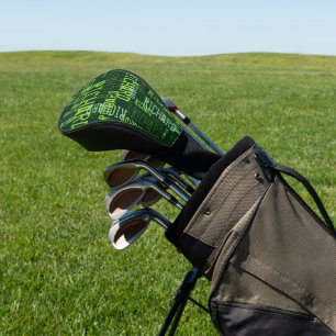 Moderne Groene Naam, Typografie Golfheadcover