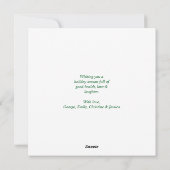 Moderne groene niet-foto Eenvoudige kerstbomen Kaa Feestdagenkaart (Achterkant)