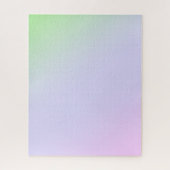 Moderne groene paarse gradiënt Waterverf regenboog Legpuzzel (Verticaal)