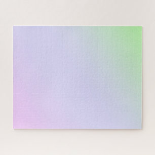 Moderne groene paarse gradiënt Waterverf regenboog Legpuzzel