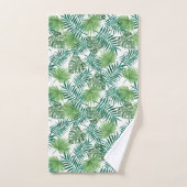 Moderne groene palmbladeren bad handdoek (Handdoek)