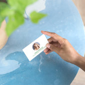 Moderne groene QR-code sociale media foto Visitekaartje