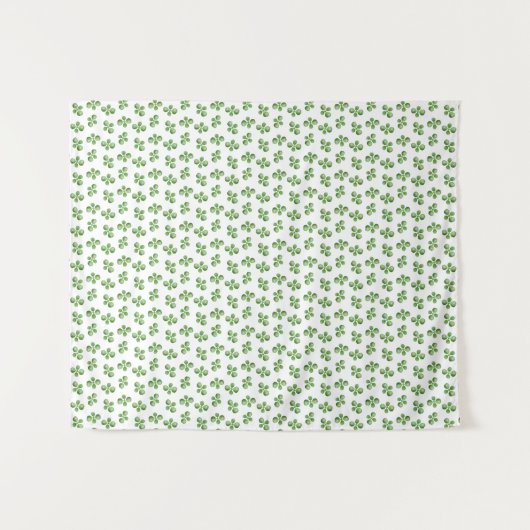 Moderne groene sappige bladeren op wit wandkleed (Voorkant (horizontaal))