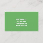 Moderne groene stekker visitekaartje (Achterkant)