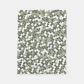 Moderne groene stippen fleece deken (Voorkant)