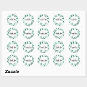 Moderne groene stippen plant ronde sticker (Vel)