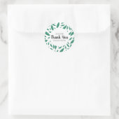 Moderne groene stippen plant ronde sticker (Tas)