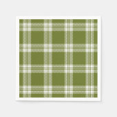 Moderne groene tartan Papier Napkins Servetten (Voorkant)