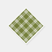 Moderne groene tartan Papier Napkins Servetten (Hoek)