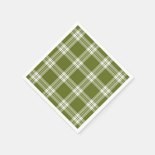Moderne groene tartan Papier Napkins Servetten (Hoek)