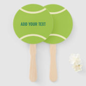 Moderne groene tennisbal partij handwaaier (Voorkant en achterkant)