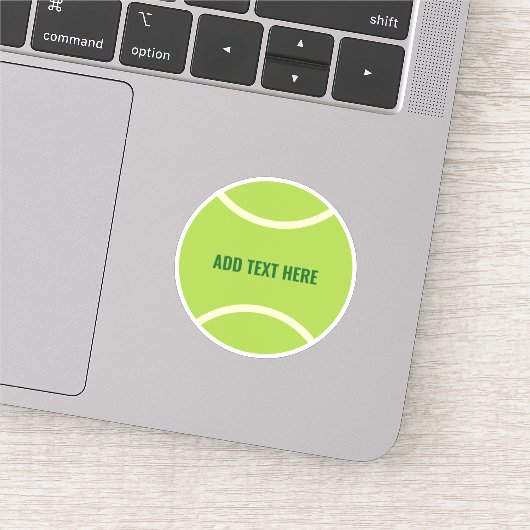 Moderne groene tennisbal sticker (Detail)