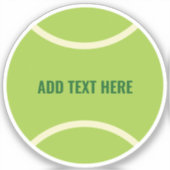 Moderne groene tennisbal sticker (Voorkant)