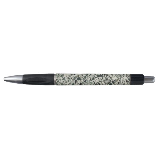 Moderne Groene Terrazzo Patroon Abstracte Pen (Voorkant)
