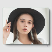 Moderne groene typografie 2 Foto Afstuderen Gastenboek (Achterkant)