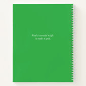 Moderne groene typografie Aangepast blanco boek (Achterkant)