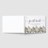 Moderne groene Waterverf Cactus Gastenboek (Volledig)