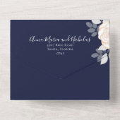 Moderne groene Waterverf — QR-code All In One Uitnodiging (Achterkant)