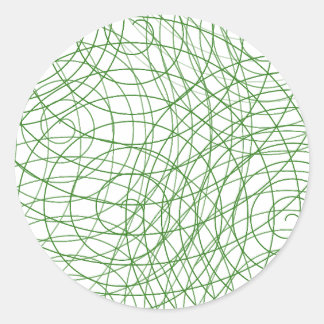 Moderne groene wervelkolom Abstracte ronde Sticker