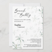 moderne groene witte bridal Brunch en brabbel Kaart (Voorkant)