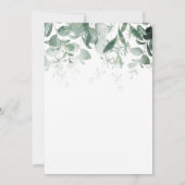 moderne groene witte bridal Brunch en brabbel Kaart (Achterkant)