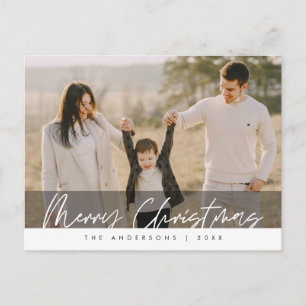 Moderne groet, prettige kerstfamilie Foto Post Briefkaart