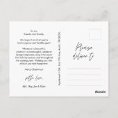 Moderne groet, prettige kerstfoto briefkaart (Achterkant)