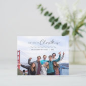 Moderne groet, prettige kerstfoto briefkaart (Staand voorkant)