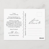 Moderne groet, prettige kerstfoto briefkaart (Achterkant)