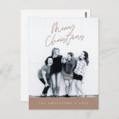 Moderne groet, prettige kerstfoto briefkaart (Voorkant / Achterkant)