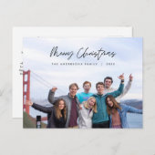Moderne groet, prettige kerstfoto briefkaart (Voorkant / Achterkant)