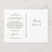 Moderne groet, prettige kerstfoto briefkaart (Achterkant)