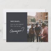 Moderne Groomsman Kaart met Foto (Voorkant)